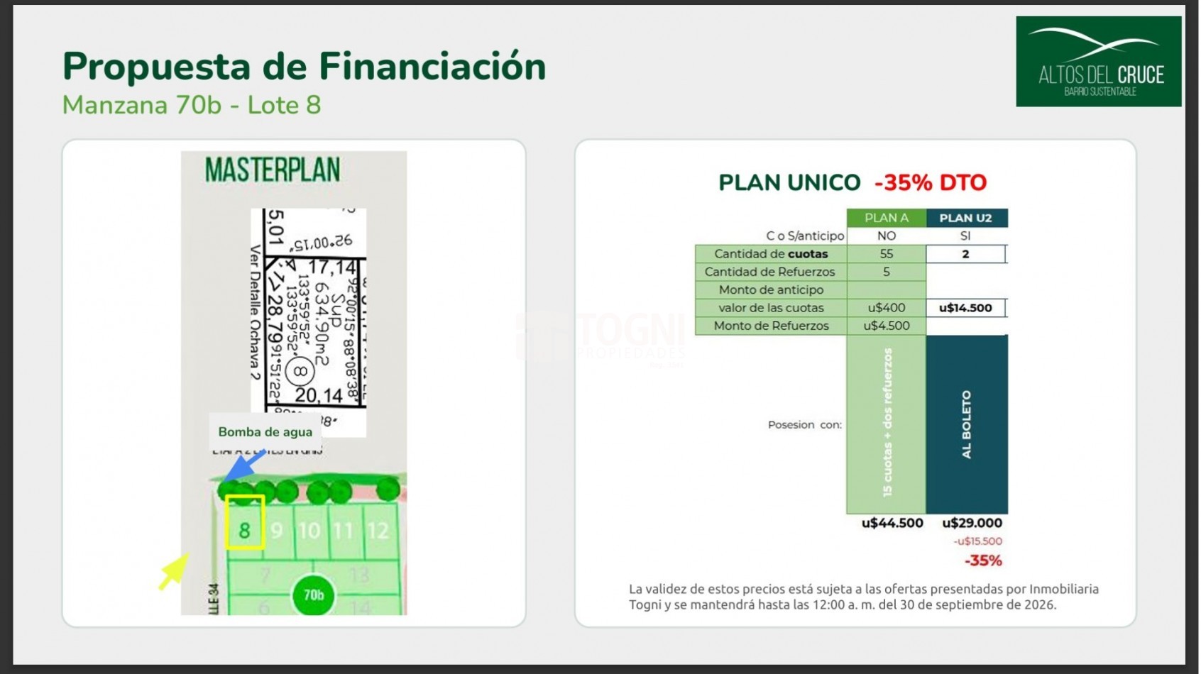 VENTA LOTES "ALTOS DEL CRUCE" BALCARCE